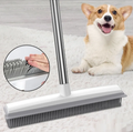 Pet Hair Rubber Broom and Carpet Rake product photo 2 at CovePaws