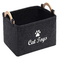 Felt Pet Toy Storage Basket product image for dogs and cats at CovePaws