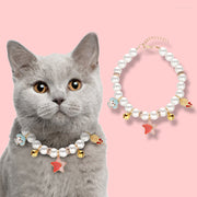 Hand Woven Pearl Cat Collar product photo 3 at CovePaws