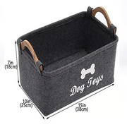 Felt Pet Toy Storage Basket product photo 6 at CovePaws