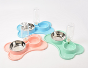 Automatic Dog Water Dispenser with Double Bowls