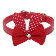 Wool Knitted Bow Pet Collar product photo 7 at CovePaws