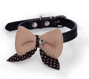 Wool Knitted Bow Pet Collar product photo 2 at CovePaws