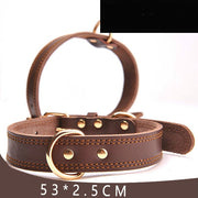 Adjustable Leather Dog Collar product image for dogs at CovePaws