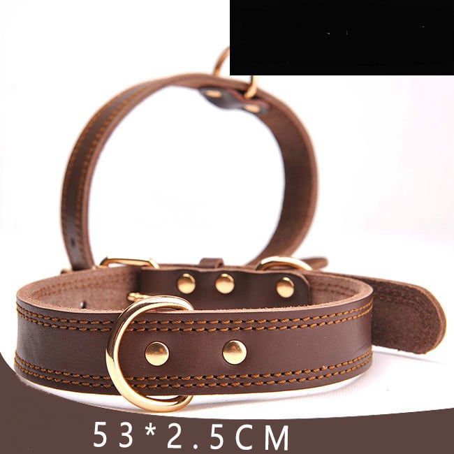 Adjustable Leather Dog Collar product image for dogs at CovePaws